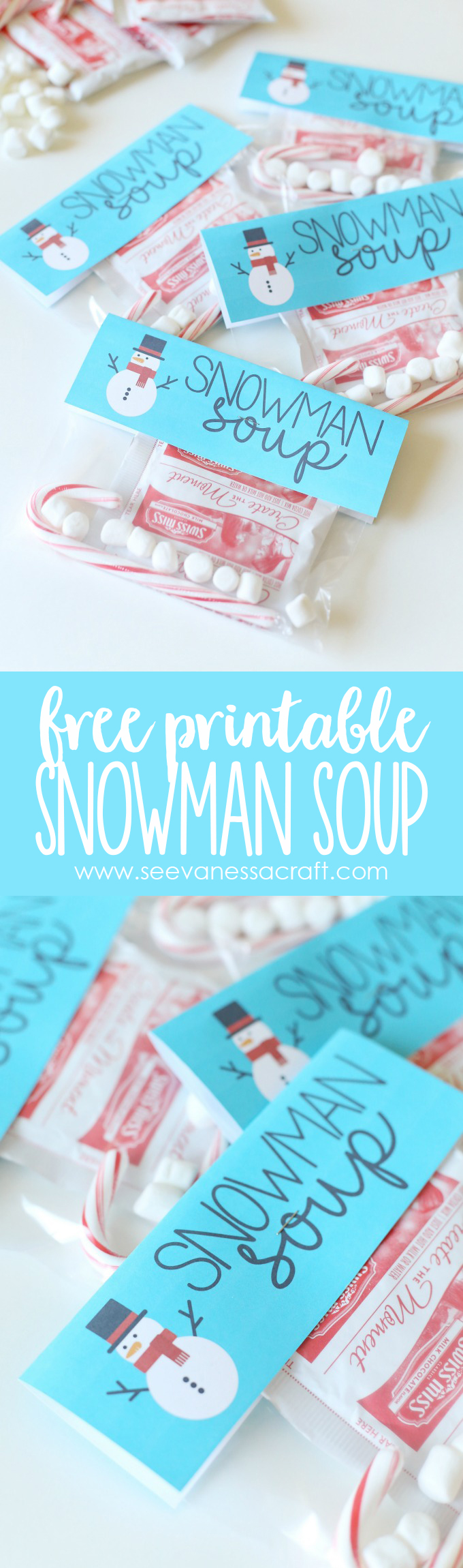 christmas: snowman soup printable bag topper - see vanessa craft